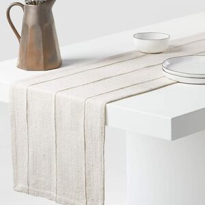 Crate&Barrel Elegant Cream Table Runner